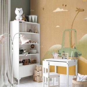 Fotobehang - Traveling Giraffe