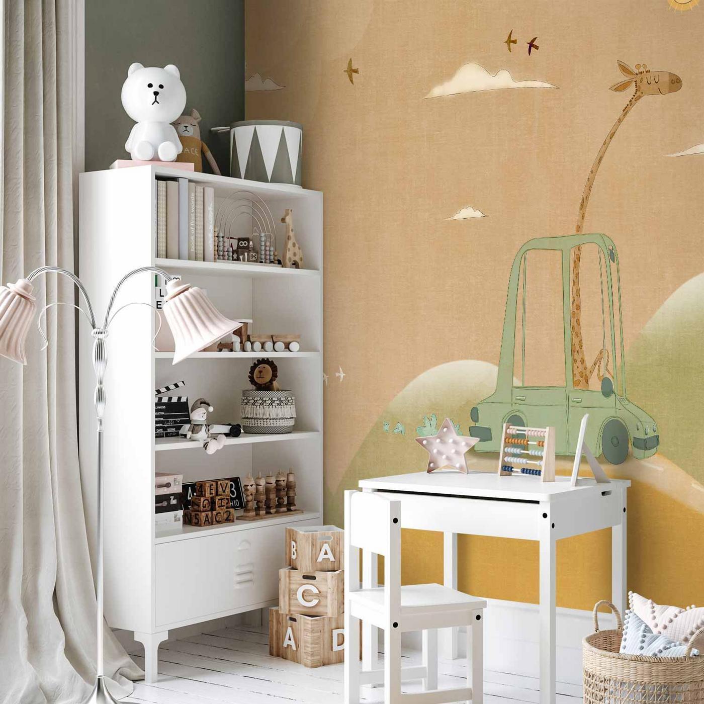 Fotobehang - Traveling Giraffe