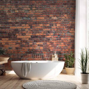 Fotobehang - Vintage Wall (Red Brick)