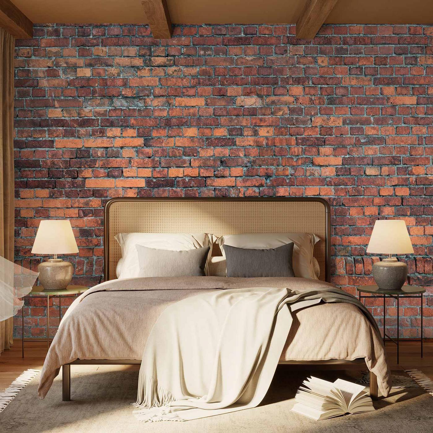Fotobehang - Vintage Wall (Red Brick)