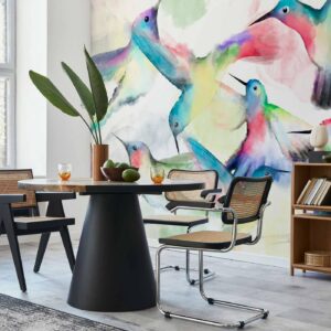 Fotobehang - Watercolor Birds