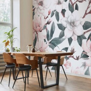 Fotobehang - Watercolor Magnolias - Second Variant