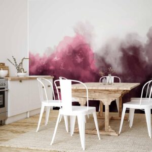 Fotobehang - Watercolour Variation - Red