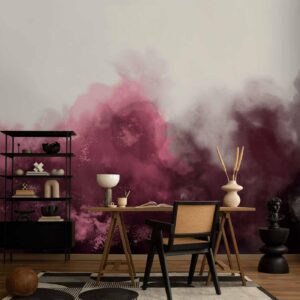 Fotobehang - Watercolour Variation - Red