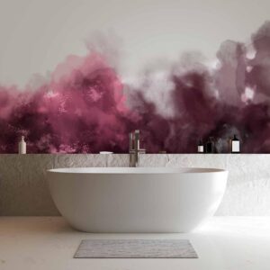 Fotobehang - Watercolour Variation - Red