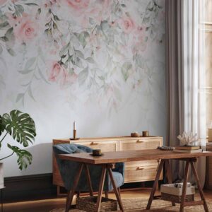 Fotobehang - Waterfall of Roses - First Variant