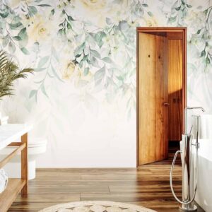 Fotobehang - Waterfall of Roses - Second Variant