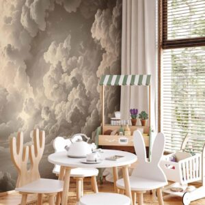 Fotobehang - Whisper of Illuminated Clouds: Soft Play of Light in the Theater of the Heavens