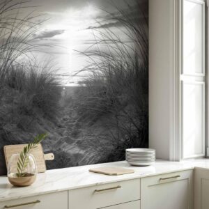 Fotobehang - beach (black and white)