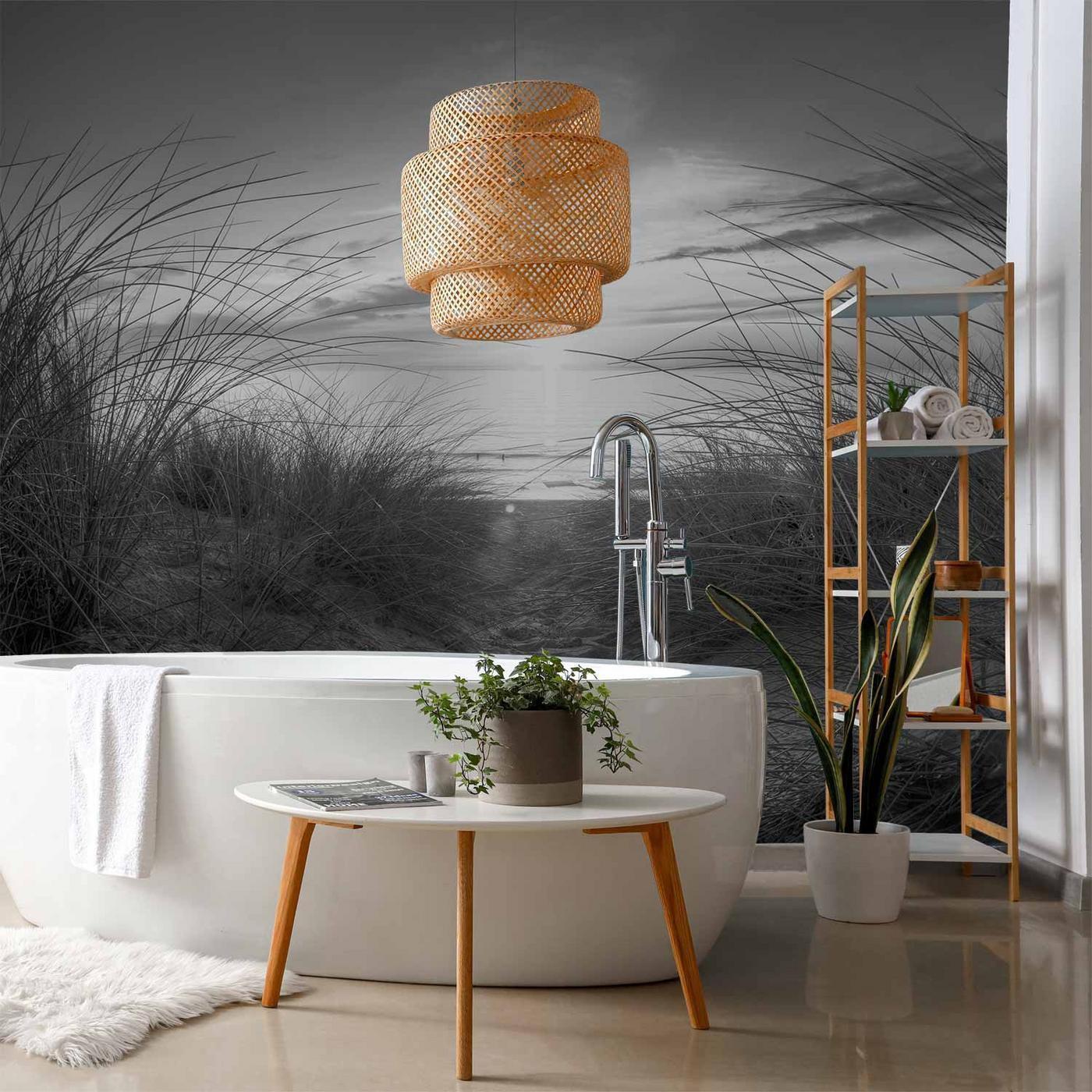 Fotobehang - beach (black and white)